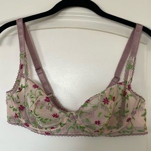 Floral embroidered mesh bra from Adore Me